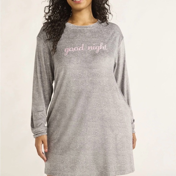 Gray Long Sleeve Nightdress nwt - Picture 1 of 2